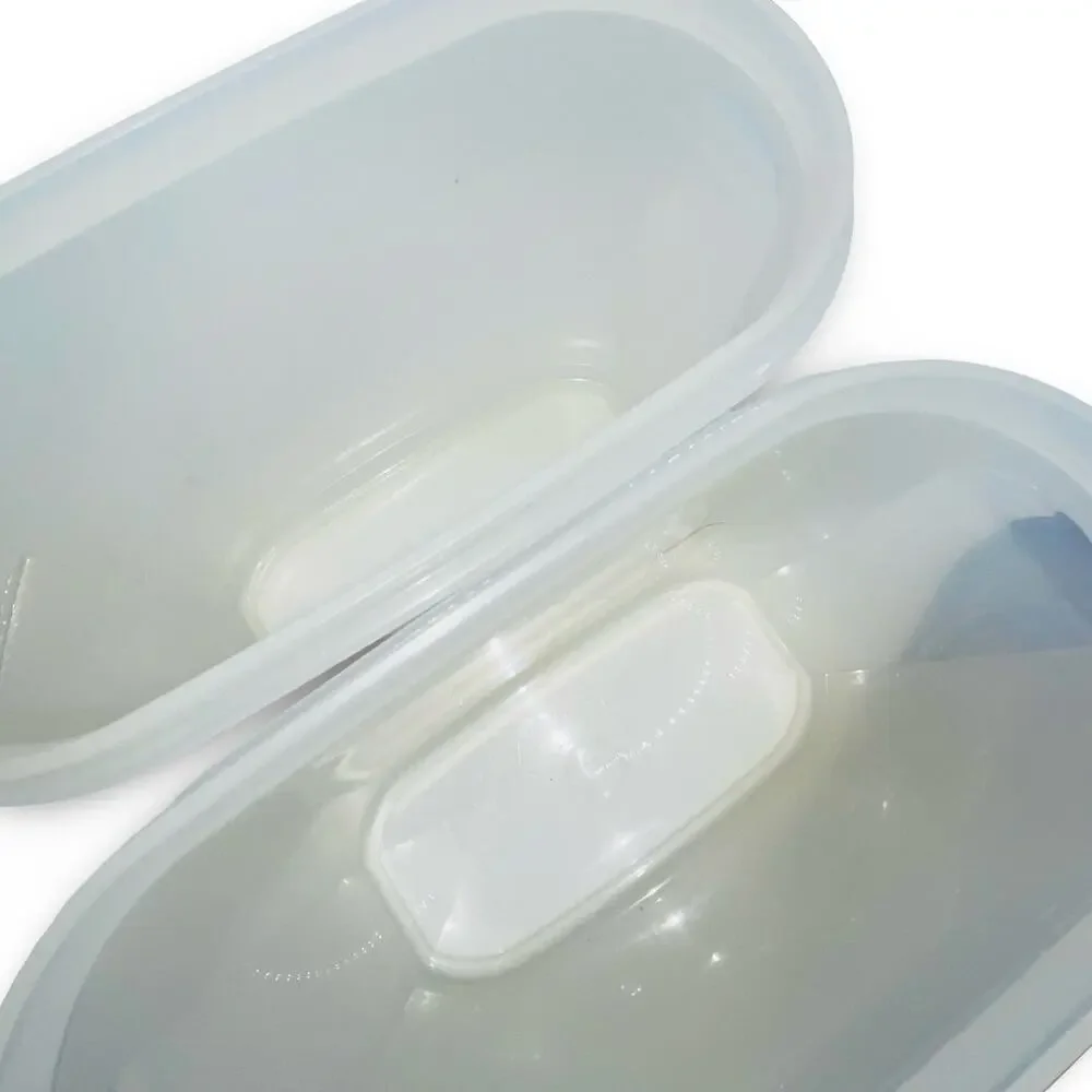 Tupperware Modular Mates Oval 3 Containers Brown Lids 7.25 Cups 1613 1616 Set x2